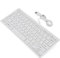 78Keys Mini Wired Keyboard, Desktop Computer Laptop PC 78 Keys Ultra Thin Mini USB Wired Office/Game Ergonomics Keyboard for for Linux for Mac (White)