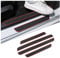 4 PCS Car Door Sill Plate Protectors, Auto Door Entry Guards Sill Scuff Cover Panel Step Protector, PVC Rubber Anti-Scratch Front Rear Door Pedal, Car Accessories for Most Vehicles（Red/White）