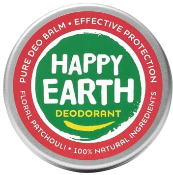 Happy Earth Deodorant Balsam - Für Damen und Herren - Deo - 100% Natürliche Inhaltsstoffe & Vegan - Patschuli - 45 g