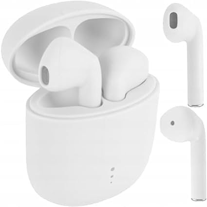 Setty Cuffie senza fili Bluetooth 5.0 TWS Wireless Earphone Auricolari Auricolari Stereo Ricarica Wireless e Custodia di Ricarica Portatile per Android, iPhone, Samsung, Huawei (Bianco)