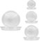 Yuhtech 24 Stück Pflanzen-Untersetzer, transparente Blumentopf-Untersetzer, Kunststoff-Gartenpflanzentablett, Blumentropfschalen für Innen und Außenpflanzen, 15 cm/20 cm/25 cm/30 cm