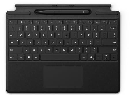 Microsoft Surface Pro Keyboard mit Surface Slim Pen | Schwarz | QWERTZ | kompatibel mit Surface Pro Copilot+ PC (11. Edition), Surface Pro 9 & Surface Pro 8