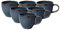 Villeroy & Boch like. by Crafted Denim Lot de 6 tasses à expresso en porcelaine de qualité supérieure Bleu 60 ml