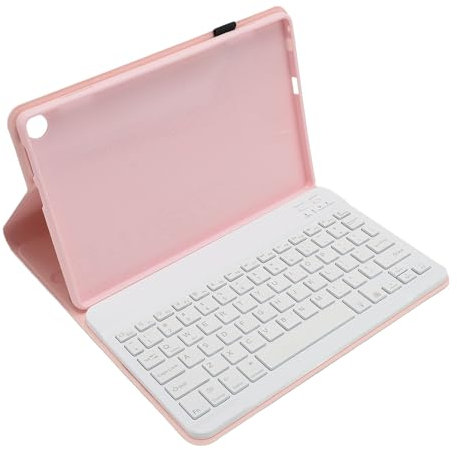 Bewinner Universal Tablet Case with Keyboard for Tab M10 Gen 3 10.1 Inch, Magnetic Detachable Bluetooth Keyboard, PU Leather Travel Tablet Cover (Pink)