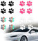 TENGEE 32er Set Hundepfoten Pfoten Pfötchen Hund Katze Aufkleber,Sticker Hunde,Auto Hunde Pfoten Aufkleber,für Auto Oder Motorrad,Fahrrad Oder Roller Auto-Aufkleber,Laser-Aufkleber(Bunt)