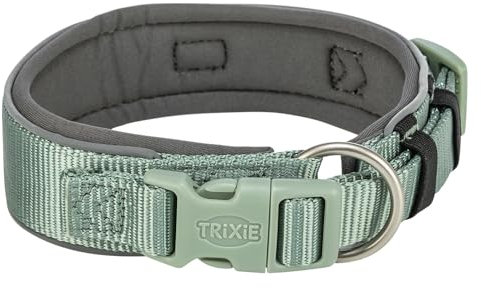 Trixie Halsband fÜr Hund Premium extra breit Salbei/Graphitgrau
