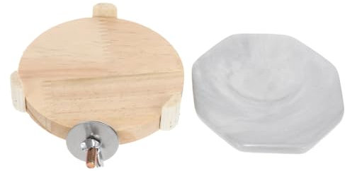 BUGUUYO Octagonal Hamster Cooling Board Stand Ceramic Chinchilla Ice Bed Summer Cooling Pet Cushion Pad for Small Animals