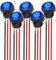 Gebildet 12-24V 15A Interruttore a Bilanciere Rotondo Impermeabile LED blu illuminato ON Off 3 pin 2 posizioni 12volt Interruttore a levetta illuminato per auto Nautica camper Camion (5 pezzi blu)