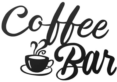 NIYATA Coffee Sign Metal 30x22cm,Coffee Signs for Coffee Bar,Coffee Signs for Kitchen,Coffee Types Metal Sign,Hanging Coffee Signs Kitchen Decor with Coffee Cup,Kitchen,Cafe,Restaurants Decor
