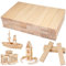 40 Stück Holzleisten zum Basteln, 110 X 20 X 8 mm Holz Klötzchen zum Basteln, Bastelholz Klötzchen, Bastelklötzchen Eiche, Klötzchenmann Bastelklötzchen für Heimwerkerprojekte und Deko, Bau