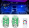 Fxlpower 2PCS Kabellose LED Auto Blitzlichter - 8 Farben Drahtlos Mit Akku und Fernbedienung