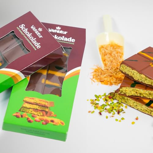 WeNatur Dubaï chocolat pistache – 2X200 g crème pistache dubaï chocolat – bonbons