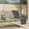Makastle Hängeschaukel aus PE Rattan, Hängesessel Schwebesessel 2-Sitzer Hängebank Gartenschaukel Schaukelbank, Grau 109x62x40 cm