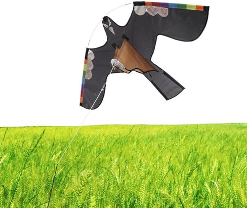 Vogelfalke, Fliegender, Falken-Vogelschreck mit Teleskopstange, Bauernhofschutz, Gartendekoration für Bauernhof, Hinterhof, 120 x 66 cm