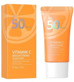 Hocossy Sonnencreme Gesicht 50 - Sonnencreme LSF 50 Für Empfindliche Haut, Feuchtigkeitsspendende Tagescreme Mit SPF 50, Sonnenschutz Gesicht, Anti-Aging & UV-Schutz (Vitamin C SPF 50,50g)