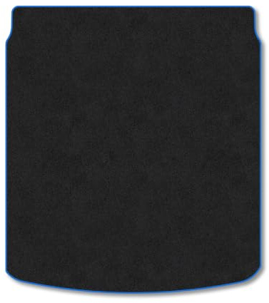Audi A6 (2018-2025) [Avant] Carpet Boot Mat | Blue Edge Trim Tailored Fit Boot Liner Full Coverage Protection Accessories Easy Clean Anti Slip Made in the UK