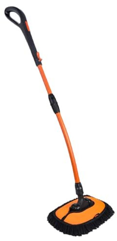 Mopa para Lavado De Coches - Cepillo de Limpieza para Coche,Mango Largo Sin Rayar Extensible para Suciedad Y Polvo En Coches, Camiones Y Vehículos