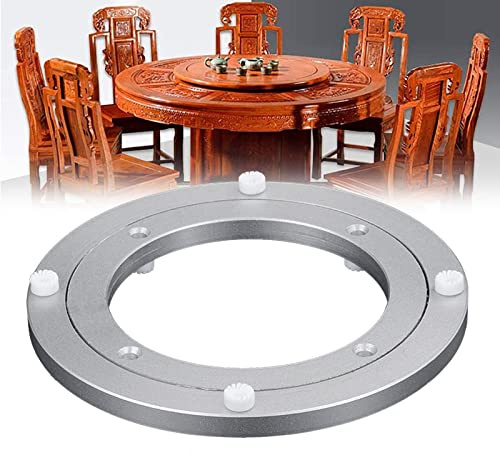 VAYEODEYU Tisch-Aluminium-Drehteller, Lazy Susan Drehtellerlager, Aluminium, 360° drehbar, Kugellager, mehrere Größen(8 inches (200mm))