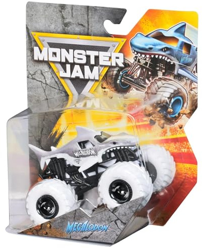 Monster Jam Megalodon Arctic Edition 1:64 Scale Die-Cast Monster Truck, Authentic Official Vehicle by Spin Master