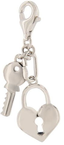 SHALOM - Pendentif clé et cadenas en argent 925