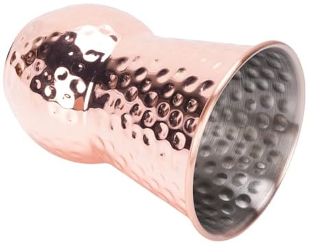 RASTKY Coppa Martellata in Acciaio Inossidabile 304 in Oro Rosa da 400 Ml Elegante e Squisita fattura Ideale per Servire Acqua o Vino Durante le Riunioni
