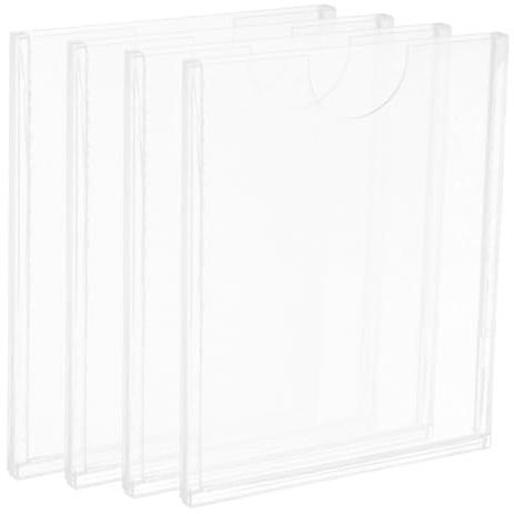 WRITWAA Visitenkartenständer aus Acryl 4 Stück Transparent Kompakter Kartenhalter zum Organisieren von Visitenkarten und Broschüren für Büro und Einzelhandel