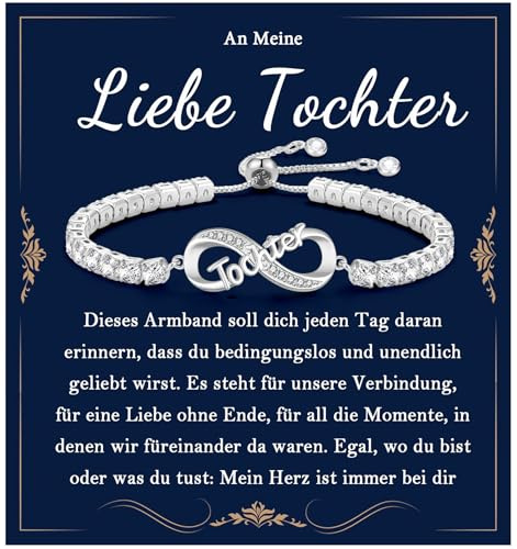 EYQV Infinity Armband mit Gravur für Frauen, Geschenke für Mama Oma zum Muttertag, Geschenk für Tochter Schwester zum Geburtstag Weihnachten Abschluss Kommunion