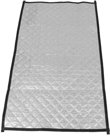 IMIKEYA Rideau de fenêtre à isolation thermique sans perçage, 90 x 150 cm, panneau en feuille d'aluminium réfléchissant coupe-vent, couverture thermique pour la maison et le bureau, isolation
