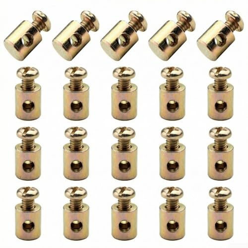ATV Throttle Cable Clamps, Motorcycle Cable Stop Bolt, 20PCS 9X8mm Metal Pins For Brake Clutch Throttle Cable Repair, For ATV Dirt Bike Mower