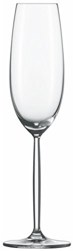 SCHOTT ZWIESEL Sektglas Diva (2er-Set), elegante Champagner Gläser mit Moussierpunkt, spülmaschinenfeste Tritan-Kristallgläser, Made in Germany (Art.-Nr. 104594), Farblos