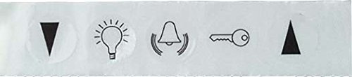Elso Symbolaufkleber Symbole Klingel, Licht Türöffner und Jalousie, 979060
