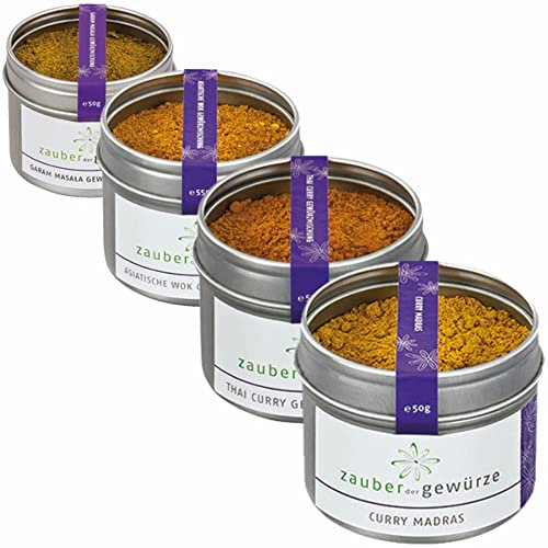 Zauber der Gewürze Asia Gewürze Set | 4 asiatische Gewürze im Gewürzset, Premium-Qualität, Gewürze Geschenkset für Frauen & Männer oder als Geschenk für Hobbyköche & Genießer, 210 g