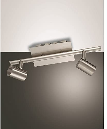 Fabas Luce Spot TUCSON, 2-flammig, GU10, IP20, Nickel satiniert