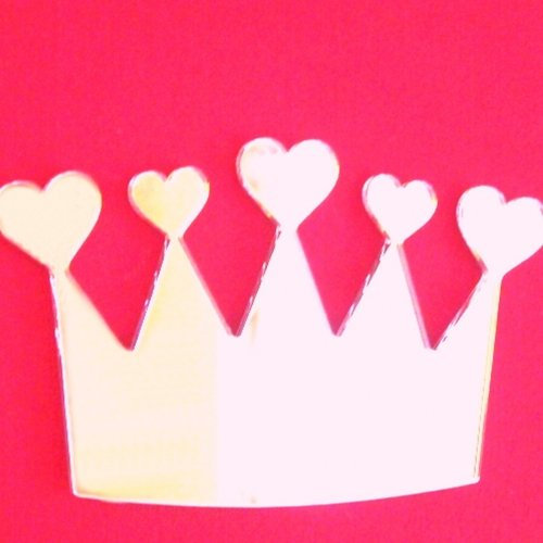 Super Cool Creations Prinzessin Herz-Krone Spiegel – 60 cm x 37 cm