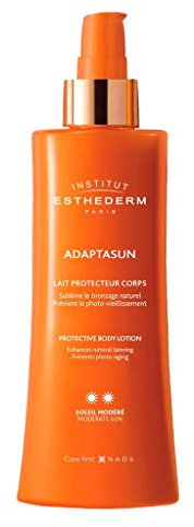 Institut Esthederm Paris - Adaptasun - Sonnenmilch Körperschutz - zur Optimierung Ihrer natürlichen Bräunung - moderate Sonne - Flasche 200 ml