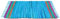 Bestlivings Flickenteppich 50 x 80 cm aus handgewebter Baumwolle in Blau - Dunkelblau, viele Variationen
