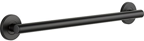 DELTA FAUCET 41824-BL Contemporary Decorative ADA Grab Bar 24 in, Matte Black