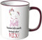 JUNIWORDS Tasse - Wähle eine Farbe - Nett kann ich auch - Bordeaux