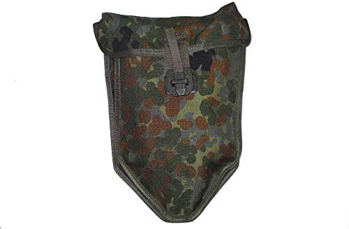 Klappspatentasche/Spatentasche von der Deutschen Bundeswehr, Farbe: Flecktarn,Zustand: gebraucht