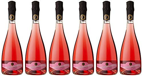 Lunato - Lambrusco Rosé DOC, Vin Rosé pétillant d'Italie (6 x 0.75 L)