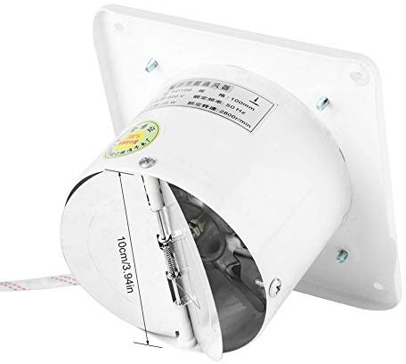 Acogedor Ventilador de Escape, 25W 220V Montado en la pared Extractor Extractor de bajo ruido Hogar Baño Cocina Aire Ventilación Ventilación