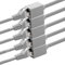 1aTTack.de 618241 Adattatore prolunga CAT7 Cat.7-1m - Cavo Ethernet Cavo di rete Lankabel 10 Gb/s cavo grezzo con (RJ45) Presa Cat6a 5 pezzi - grigio