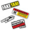 Folien-Zentrum - 4x Aufkleber Auto Set - Fake Taxi - Warnung Ansaugbereich - Schluck du ... - Fehlende PS Wahnsinn - Fun Autosticker Spruch - Autoaufkleber Sticker - Lustige Sprüche - Made in Germany