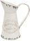 Rustikale Vase für Blumen, kleiner weißer Metall-Krug, Shabby-Chic-Krug, Bauernhaus-Vase für Zuhause, Küche, Wohnzimmer, 22,1 cm (weiß)