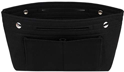 Taschenorganizer Filz Taschen Organisator Handtasche Kosmetik Organizer Kosmetiktasche für Frauen Schwarz