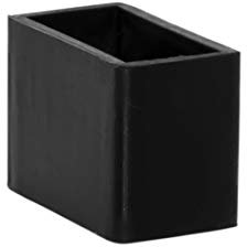 Flyshop, Stuhlbeinkappen, rechteckige rutschfeste Schutzkappen, strapazierfähiges Silikon 15 x 30 mm (1,5 x 3,0 cm), schwarz, 4er Pack