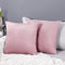 Deconovo 2er Set Samt Kissenbezüge Sofa Kissenbezug Zierkissenbezüge Weich Kissenhülle Dekor Schlafzimmer Sofakissen Wohnzimmer Dekokissen Couch Kissenhüllen Büro, 50x50 cm, Sakura Pink