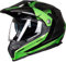 ILM Casco Moto Motocross Integrale Donna Uomo ECE22.06 Omologato Modello 606V,Verde,XL