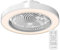 UNIVERSALBLUE Ventilador de Techo Aspas Ocultas Silencioso LED, Mando, 36W, 6 Velocidades, Temporizador, Modo Invierno, Aspas Invisibles, Motor DC, 7 Aspas, Ventilador Techo Bajo, Facil de montar