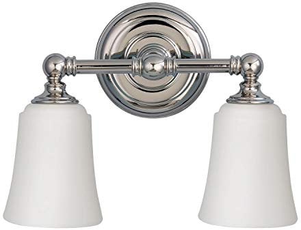 Badezimmerlampe Wand inkl. LED Leuchtmittel IP44 Jugendstil in Chrom Wandleuchte Bad Spiegel
